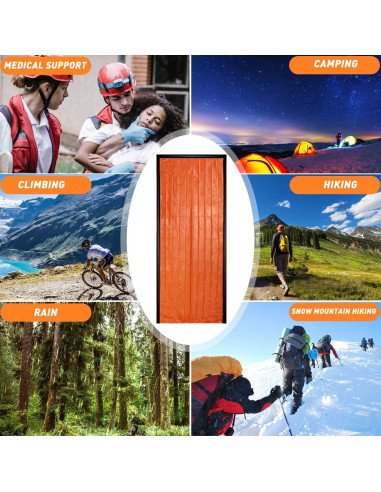 Saco de Dormir de Emergencia DIBBATU 210x89 cm Impermeable