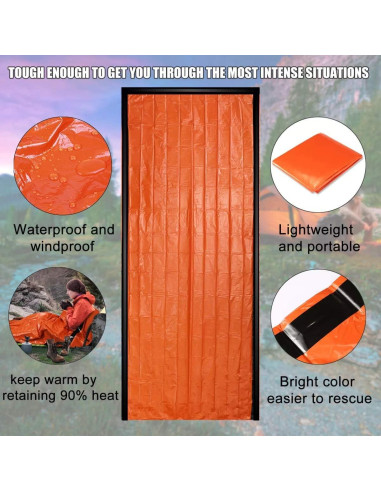 Saco de Dormir de Emergencia DIBBATU 210x89 cm Impermeable