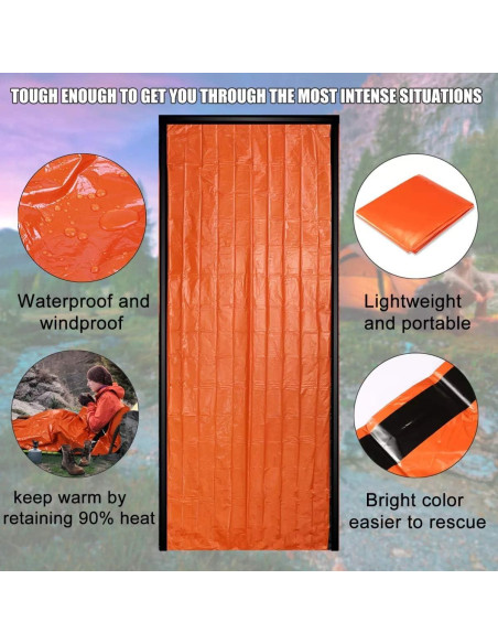 Saco de Dormir de Emergencia DIBBATU 210x89 cm Impermeable