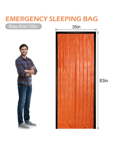 Saco de Dormir de Emergencia DIBBATU 210x89 cm Impermeable