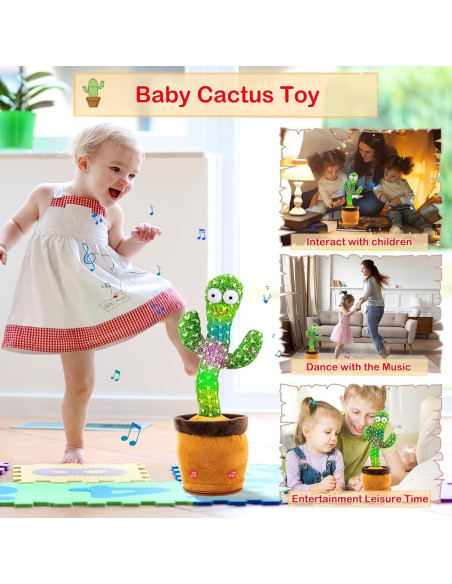 Juguete Cactus Hablante y Bailarín Qrooper 120 Canciones