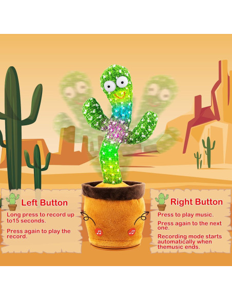 Juguete Cactus Hablante y Bailarín Qrooper 120 Canciones