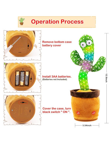 Juguete Cactus Hablante y Bailarín Qrooper 120 Canciones