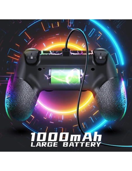 Controlador Inalámbrico AceGamer para PS4 con Luz RGB y Turbo
