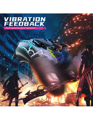 Controlador Inalámbrico AceGamer para PS4 con Luz RGB y Turbo