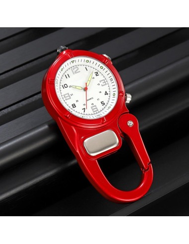 Reloj de Clip Findtime con Linterna y Segundero Rojo