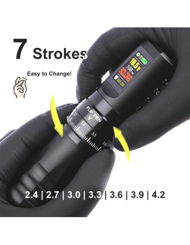 Kit de Tatuaje Completo con Pantalla LED y 40 Agujas - Negro