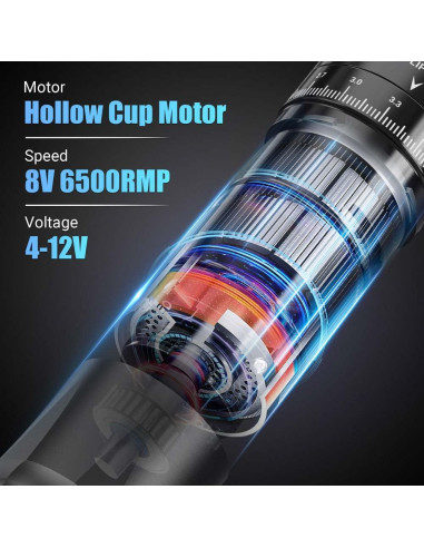 Kit de Tatuaje Completo con Pantalla LED y 40 Agujas - Negro