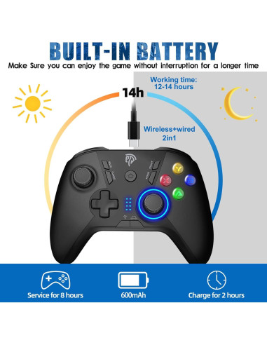Controlador Inalámbrico EasySMX ESM 9110 para PC/PS3/Android