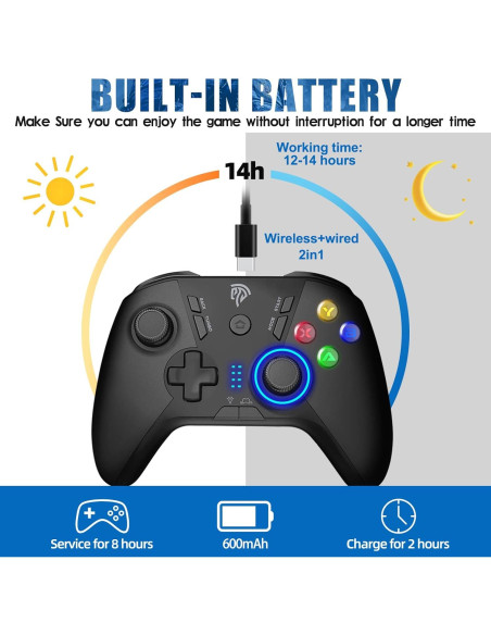 Controlador Inalámbrico EasySMX ESM 9110 para PC/PS3/Android Controlador Inalámbrico EasySMX ESM 9110 para PC/PS3/Android