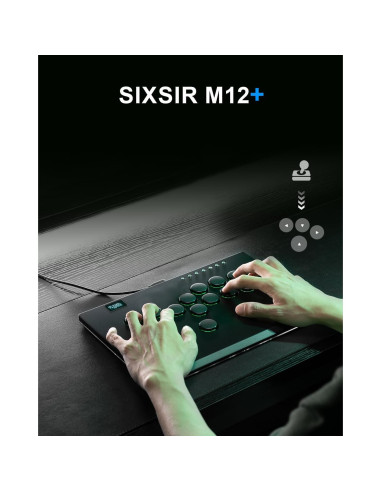 Controlador de Juegos SIXSIR M12+ Sin Palanca RGB para PC/PS4/PS5/Switch