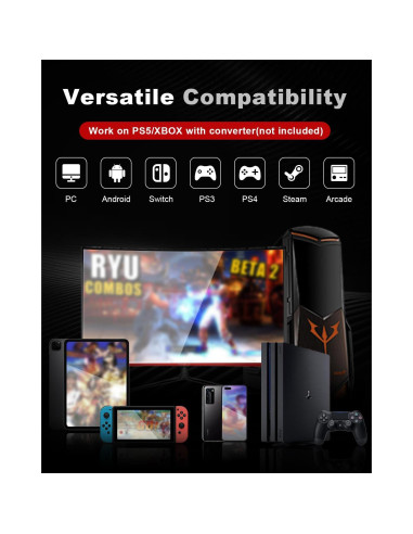 Controlador de Juegos SIXSIR M12+ Sin Palanca RGB para PC/PS4/PS5/Switch