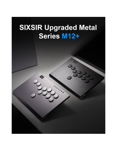Controlador de Juegos SIXSIR M12+ Sin Palanca RGB para PC/PS4/PS5/Switch
