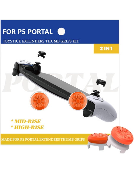 Caps de Agarre para Joystick PS5 Portal - 1 Alto y 1 Medio