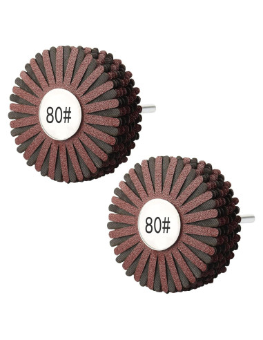Ruedas de Aletas Abrasivas Rocaris 80 Granos 80 mm - 2 Pcs