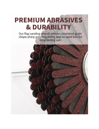 Ruedas de Aletas Abrasivas Rocaris 80 Granos 80 mm - 2 Pcs