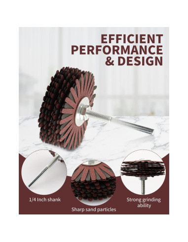 Ruedas de Aletas Abrasivas Rocaris 80 Granos 80 mm - 2 Pcs