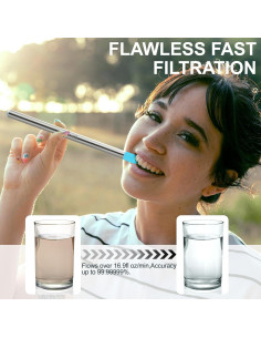 Filtro de Agua GLEFLE Reutilizable de Acero Inoxidable 26.4 cm 2