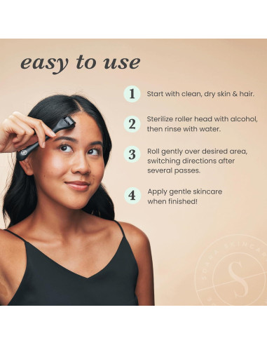Rodillo Derma Sdara Negro Microneedling con Estuche Gratis