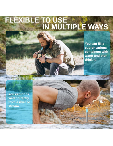 Filtro de Agua GLEFLE Reutilizable de Acero Inoxidable 26.4 cm