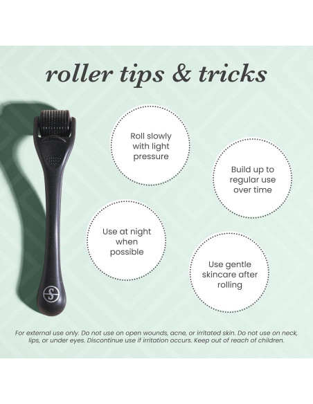 Rodillo Derma Sdara Negro Microneedling con Estuche Gratis