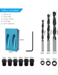 Kit de Plantilla de Agujeros 14 Piezas JonPhoe 15 Grados 2