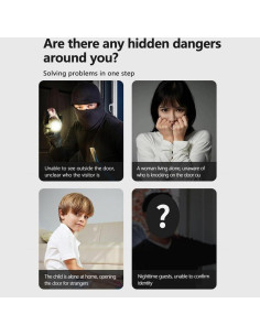 Intercomunicador de Video Diyeeni 8MP 170 con Pantalla 4.3" 2