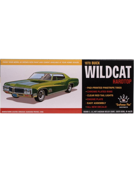 Kit de Modelo AMT Buick Wildcat 1970 Escala 1:25 Kit de Modelo AMT Buick Wildcat 1970 Escala 1:25