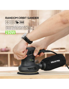 Lijadora Orbital Eléctrica GALAX PRO 280W 125mm con Discos 2