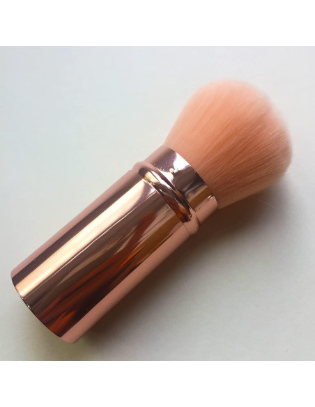 Brocha Kabuki Retráctil RN BEAUTY Oro Rosa - Cosmética Profesional Brocha Kabuki Retráctil RN BEAUTY Oro Rosa - Cosmética Profesional