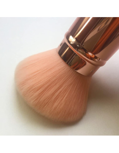 Brocha Kabuki Retráctil RN BEAUTY Oro Rosa - Cosmética Profesional