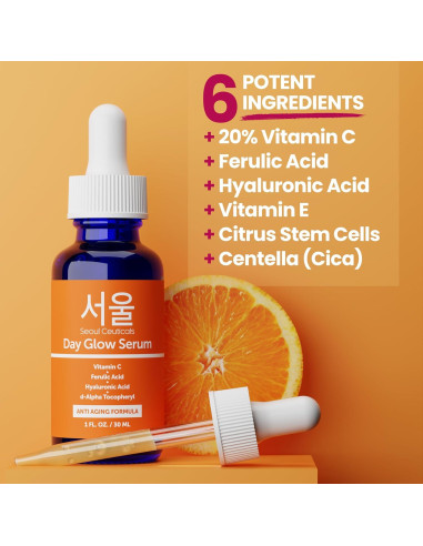 Suero Facial SeoulCeuticals 30ml - 20% Vitamina C Antiarrugas