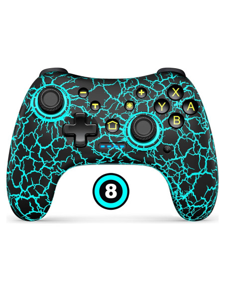 Controlador Pro Inalámbrico Gammeefy para Nintendo Switch - LED 9 Colores