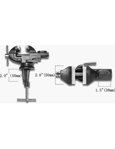 Prensa de Banco MYTEC Mini Vise 50mm Mordazas Nylon Negra 2