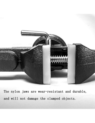 Prensa de Banco MYTEC Mini Vise 50mm Mordazas Nylon Negra