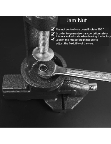 Prensa de Banco MYTEC Mini Vise 50mm Mordazas Nylon Negra