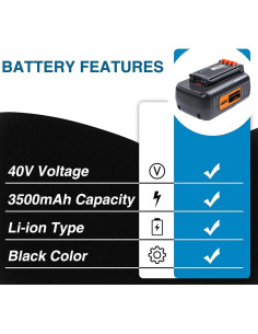 Batería de Litio DTK 3.5Ah 40V para Black y Decker 2