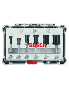 Juego de 6 Fresas de Ranura BOSCH RBS006SBS Punta Carburo