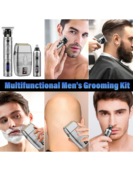 Cortadora de Cabello Saoilli 933 Plata con Batería y Peines