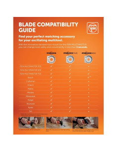 Hoja de sierra curvada Fein Starlock E-Cut 3.49 cm - Corte preciso 2