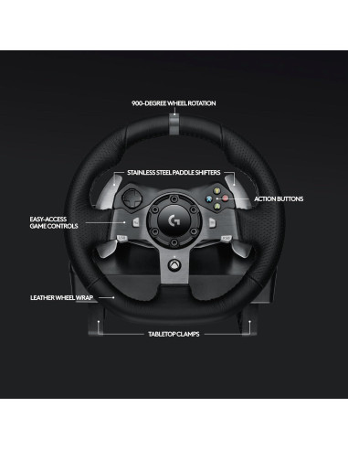 Volante de Carreras Logitech G920 con Pedales y Retroalimentación