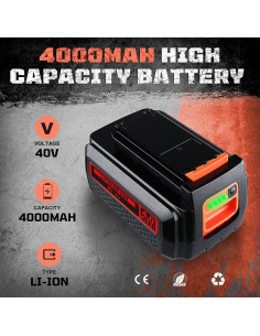 Batería de Litio 40V MAX 4.0Ah Black and Decker Compatible 2