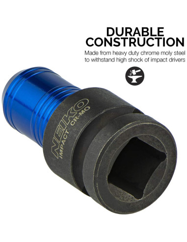 Adaptador de llave de impacto NEIKO 30275A 1/2" a 1/4" hexagonal