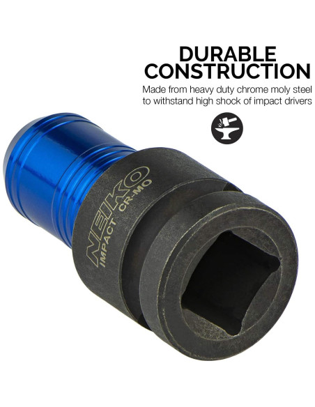 Adaptador de llave de impacto NEIKO 30275A 1/2" a 1/4" hexagonal