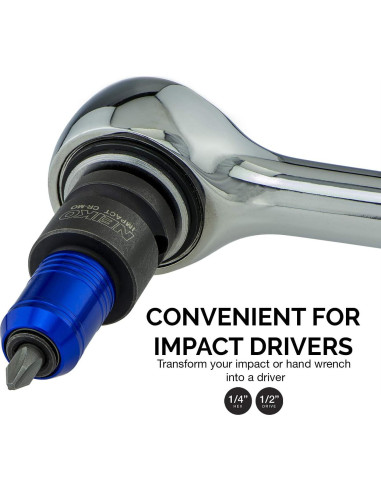 Adaptador de llave de impacto NEIKO 30275A 1/2" a 1/4" hexagonal