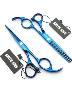 Tijeras de Corte de Cabello SmithKing 13.97 cm Azul con Estuche 2