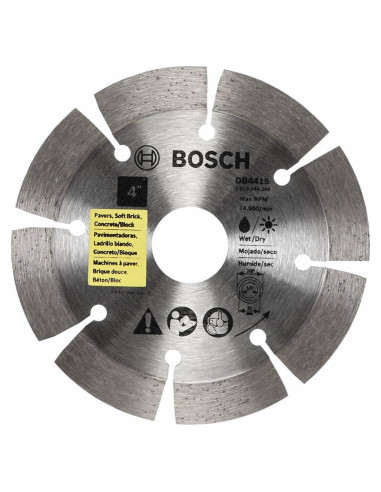 Hoja de diamante segmentada Bosch DB441S 10.16 cm para corte