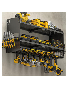 Organizador de Herramientas YYR Montaje en Pared 3 Estantes Negro