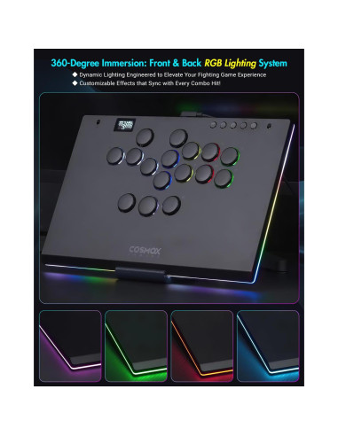 Controlador Arcade Sehawei M Ultra - Aluminio RGB para PC/PS4/Switch