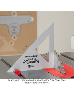 Medidor y Base Align-A-Saw Woodpeckers para Sierra de Banco 2